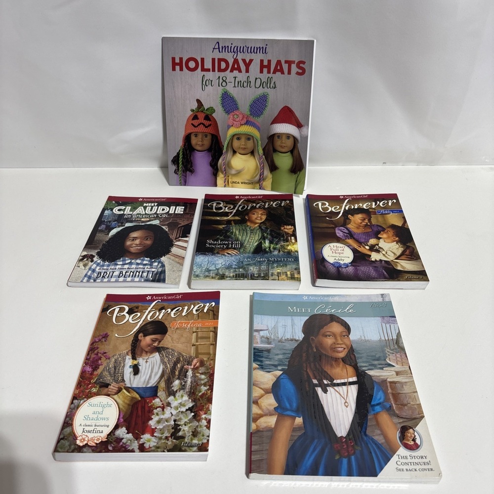 American Girl‎ 3 Beforevers books, Claudie, New Cecile, Holiday Hats Knitting